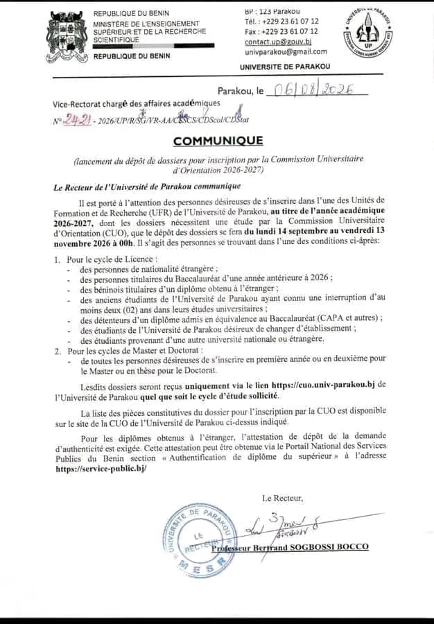 COMMUNIQUE LANCEMENT CUO