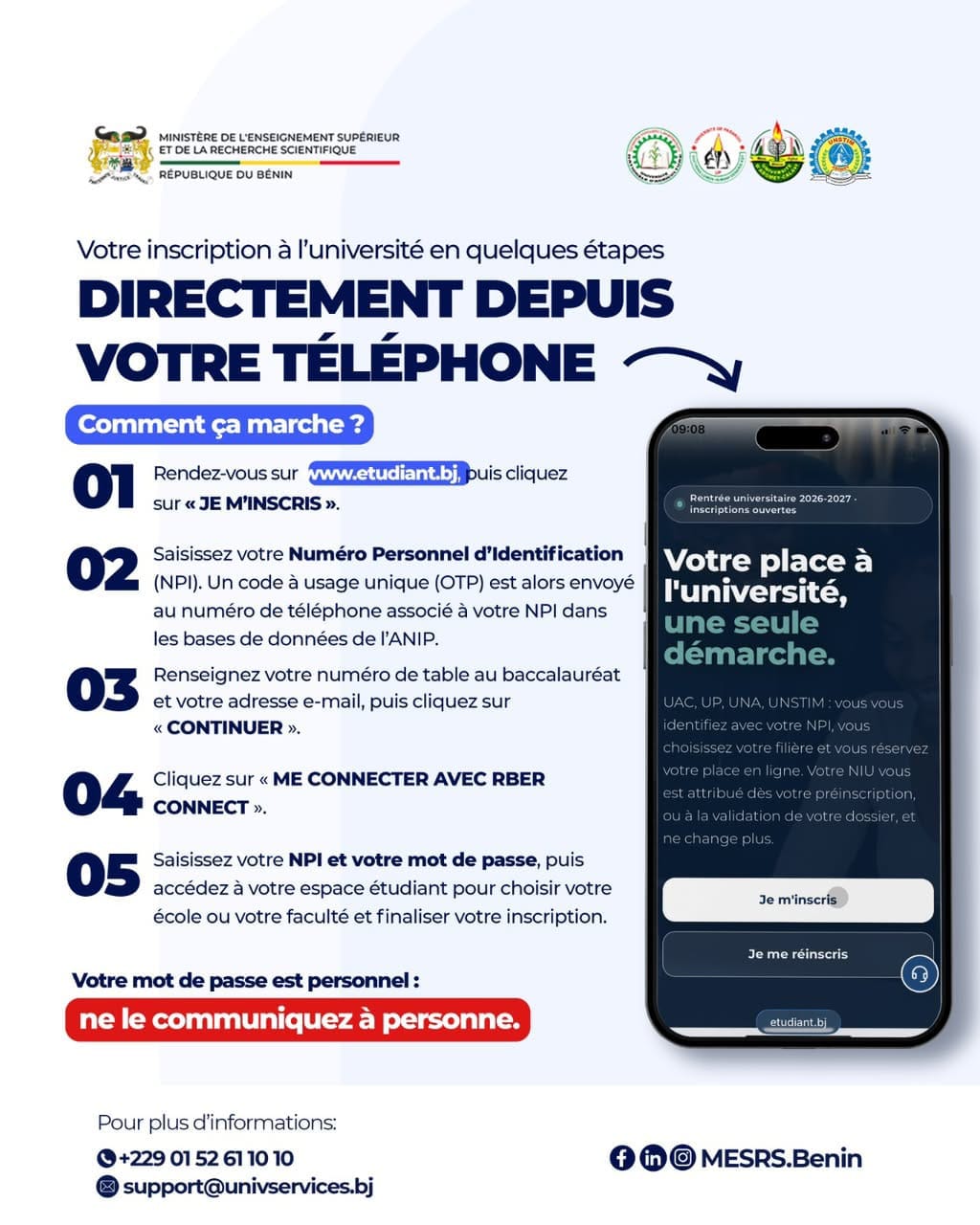 Inscription en ligne pour les nouveaux bacheliers